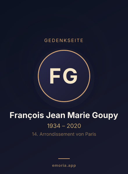 Gedenkportrait von François Jean Marie Goupy