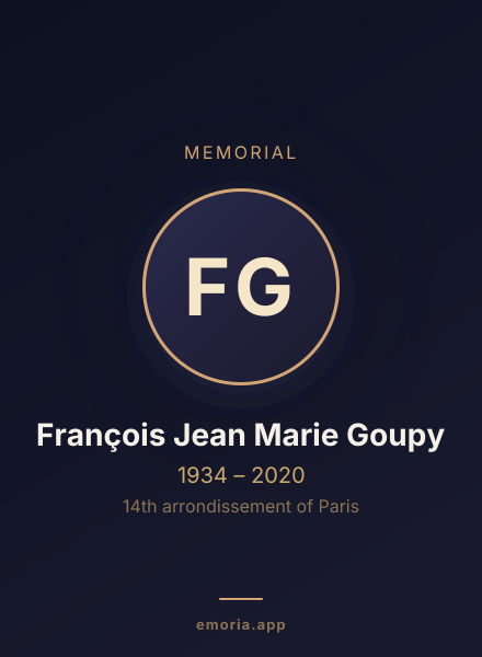 Memorial portrait of François Jean Marie Goupy
