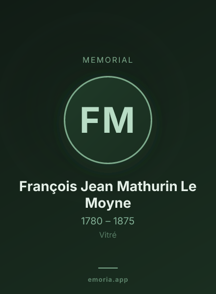 Memorial portrait of François Jean Mathurin Le Moyne