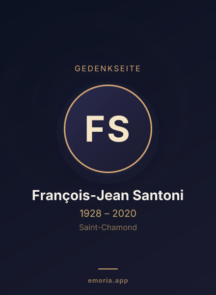 Gedenkportrait von François-Jean Santoni