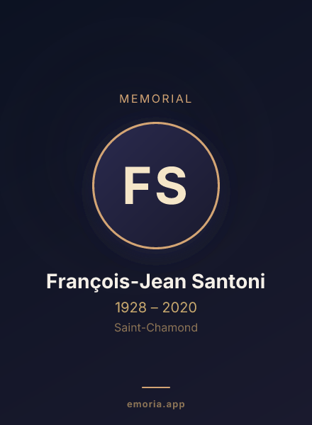 Memorial portrait of François-Jean Santoni