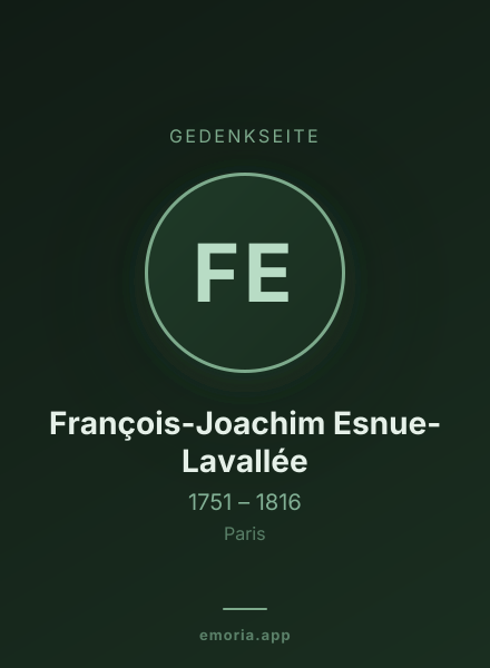 Gedenkportrait von François-Joachim Esnue-Lavallée