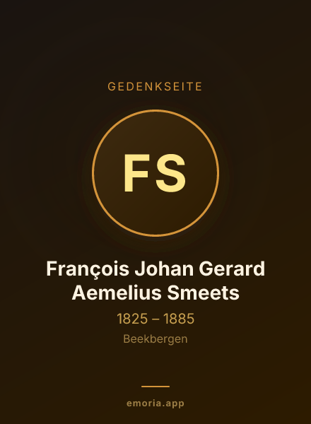 Gedenkportrait von François Johan Gerard Aemelius Smeets