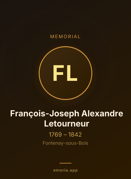 Memorial portrait of François-Joseph Alexandre Letourneur