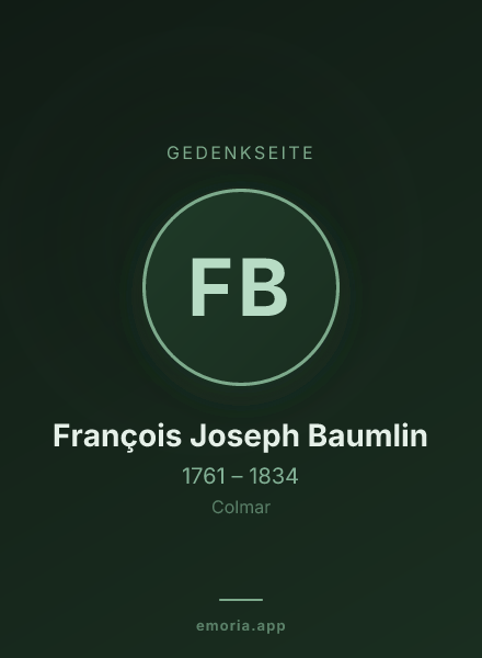 Gedenkportrait von François Joseph Baumlin