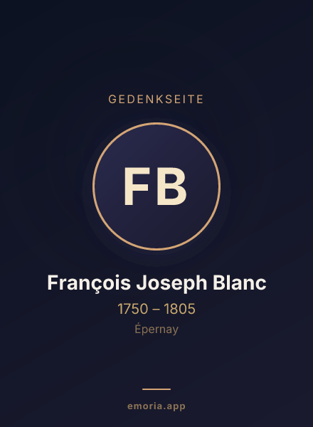 Gedenkportrait von François Joseph Blanc