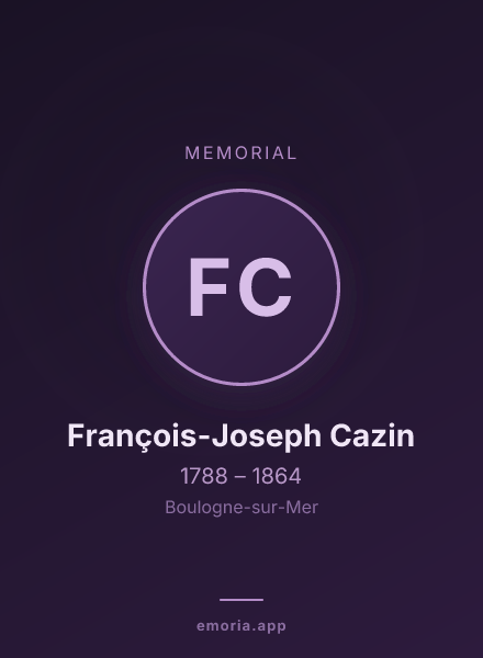 Memorial portrait of François-Joseph Cazin
