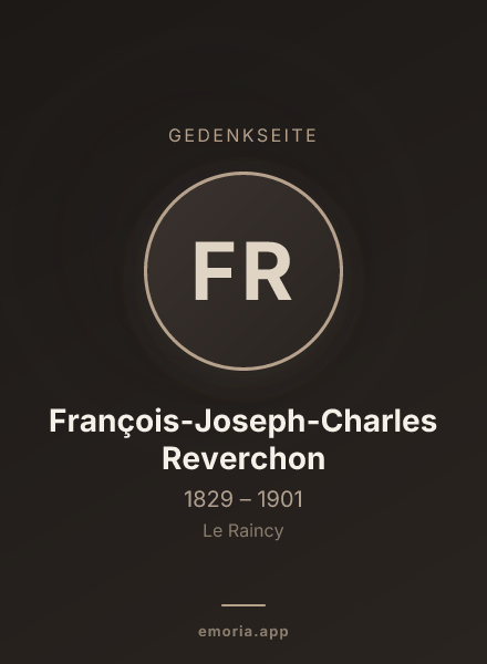 Gedenkportrait von François-Joseph-Charles Reverchon