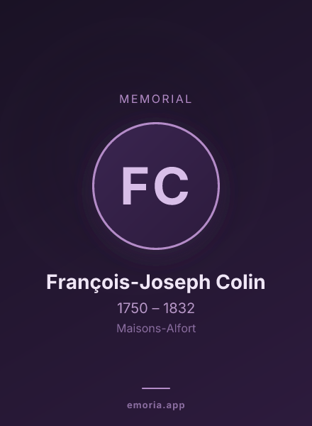 Memorial portrait of François-Joseph Colin