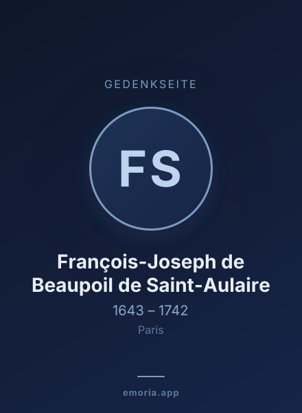 Gedenkportrait von François-Joseph de Beaupoil de Saint-Aulaire