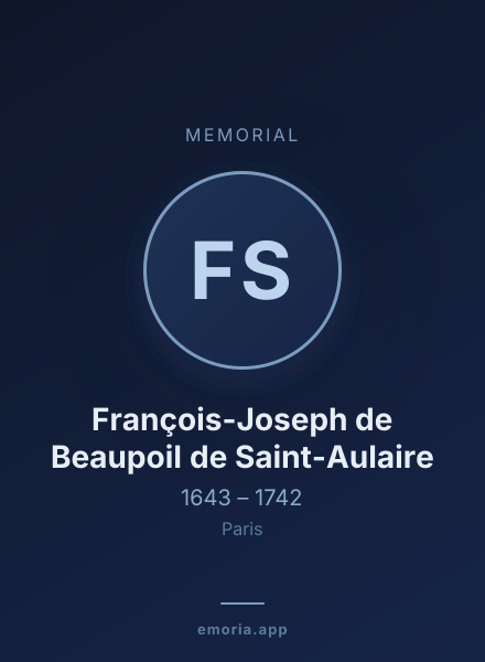 Memorial portrait of François-Joseph de Beaupoil de Saint-Aulaire