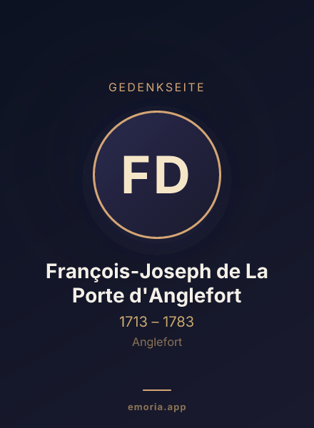 Gedenkportrait von François-Joseph de La Porte d'Anglefort