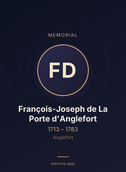 Memorial portrait of François-Joseph de La Porte d'Anglefort