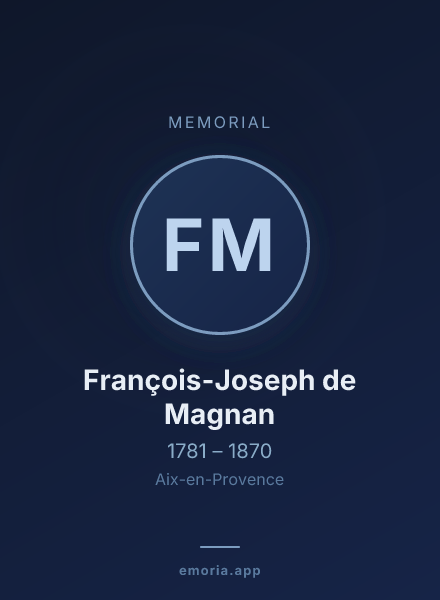 Memorial portrait of François-Joseph de Magnan
