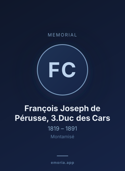 Memorial portrait of François Joseph de Pérusse, 3.Duc des Cars