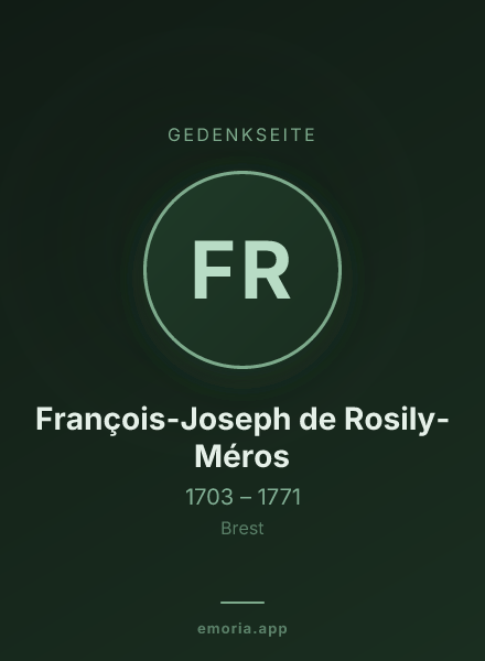 Gedenkportrait von François-Joseph de Rosily-Méros