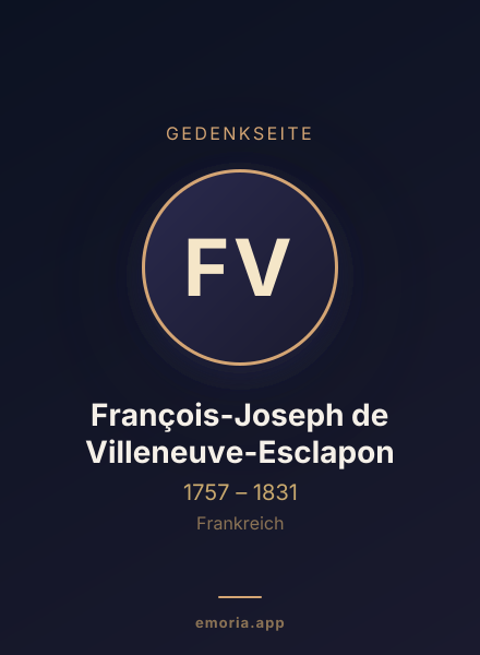 Gedenkportrait von François-Joseph de Villeneuve-Esclapon