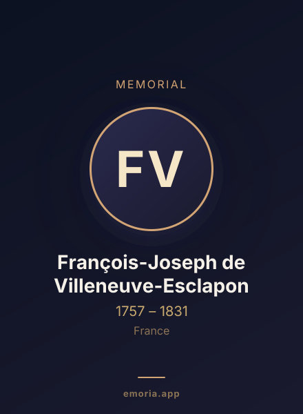 Memorial portrait of François-Joseph de Villeneuve-Esclapon