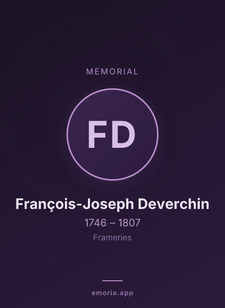Memorial portrait of François-Joseph Deverchin