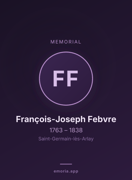 Memorial portrait of François-Joseph Febvre