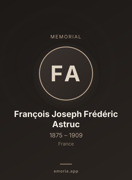 Memorial portrait of François Joseph Frédéric Astruc