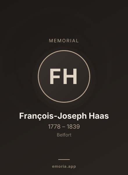 Memorial portrait of François-Joseph Haas