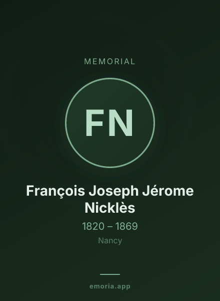 Memorial portrait of François Joseph Jérome Nicklès