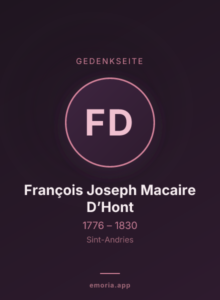 Gedenkportrait von François Joseph Macaire D’Hont