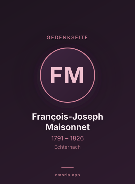 Gedenkportrait von François-Joseph Maisonnet