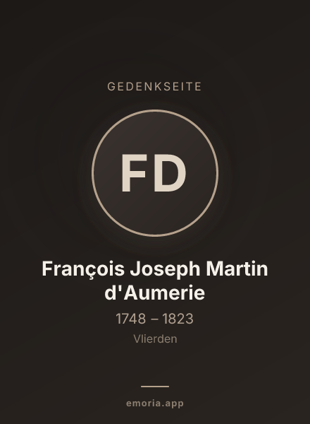 Gedenkportrait von François Joseph Martin d'Aumerie