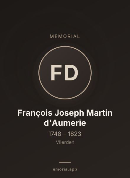 Memorial portrait of François Joseph Martin d'Aumerie