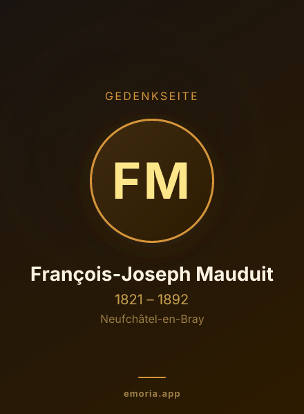 Gedenkportrait von François-Joseph Mauduit