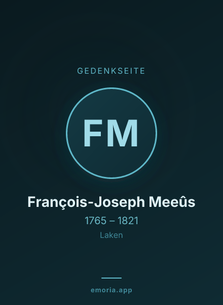 Gedenkportrait von François-Joseph Meeûs