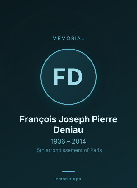 Memorial portrait of François Joseph Pierre Deniau