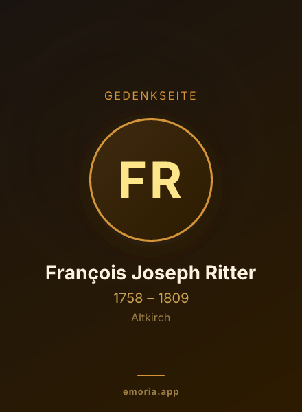 Gedenkportrait von François Joseph Ritter
