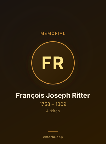 Memorial portrait of François Joseph Ritter