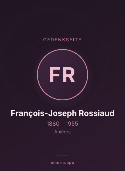 Gedenkportrait von François-Joseph Rossiaud