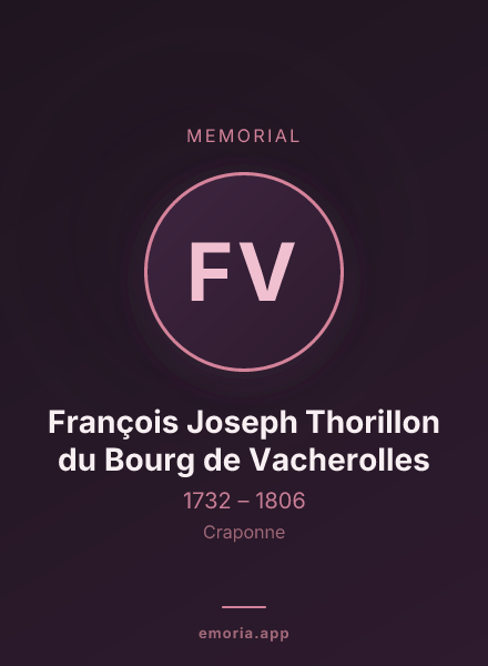 Memorial portrait of François Joseph Thorillon du Bourg de Vacherolles