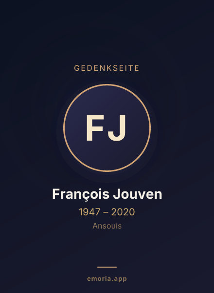 Gedenkportrait von François Jouven