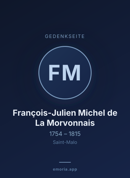Gedenkportrait von François-Julien Michel de La Morvonnais