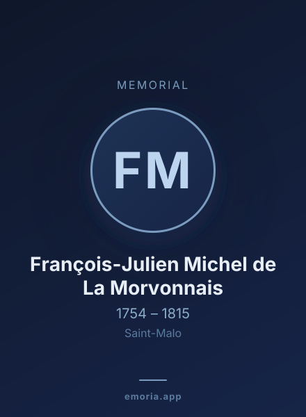 Memorial portrait of François-Julien Michel de La Morvonnais