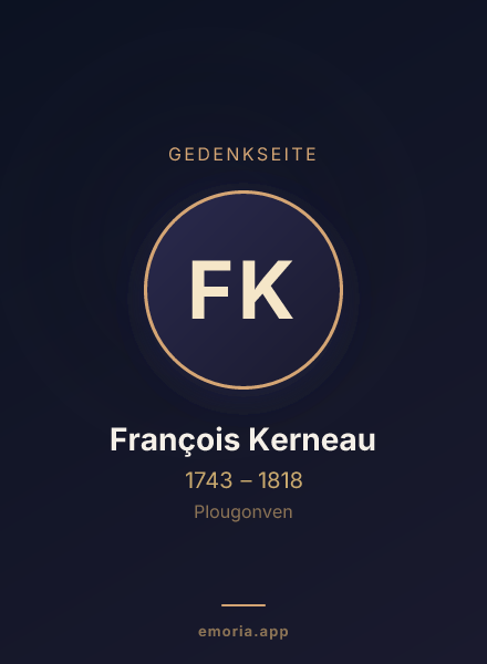 Gedenkportrait von François Kerneau
