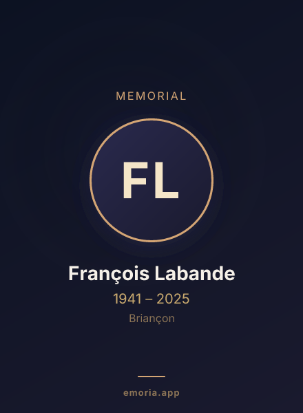 Memorial portrait of François Labande
