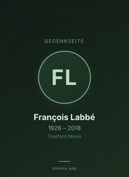 Gedenkportrait von François Labbé