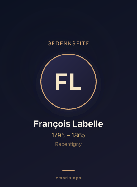 Gedenkportrait von François Labelle