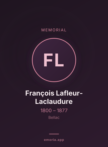 Memorial portrait of François Lafleur-Laclaudure