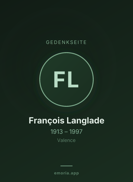 Gedenkportrait von François Langlade