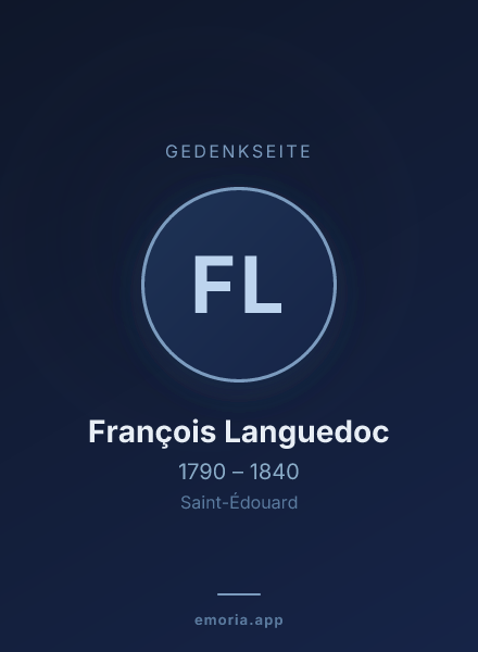 Gedenkportrait von François Languedoc