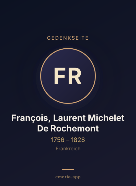 Gedenkportrait von François, Laurent Michelet De Rochemont