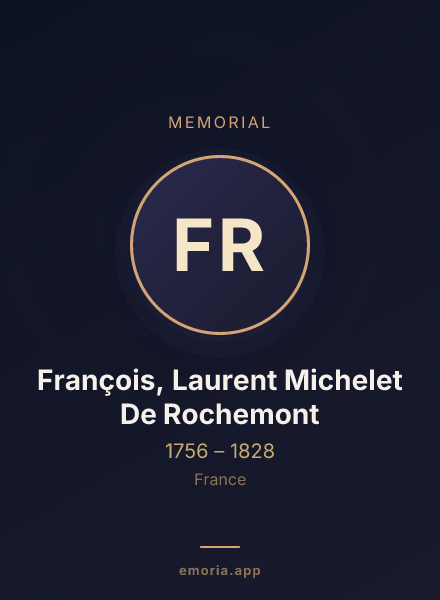 Memorial portrait of François, Laurent Michelet De Rochemont